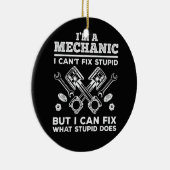 Grappige monteur voor mannen Vader Auto Diesel Aut Keramisch Ornament (Rechts)