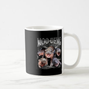 Grappige Moo-deng Baby Pygmy Hippo Schattigee dier Koffiemok