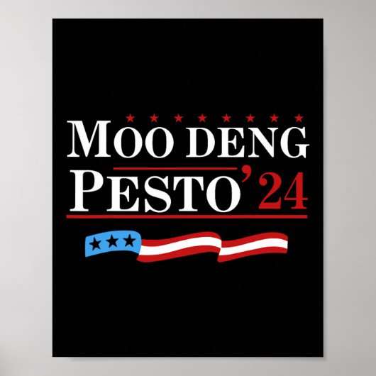 Grappige Moo Deng Pesto 24 Penguin Ba Poster (Voorkant)