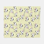 Grappige Moo Koe Kunst Fleece Deken (Voorkant (Horizontaal))