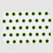 Grappige Mooie Groene Ogen Golfhanddoek (Horizontaal)