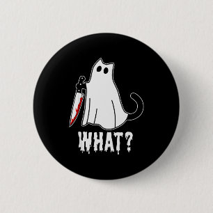 Grappige Moord Kat Zwarte Kat Moorddadig Met Mes H Ronde Button 5,7 Cm