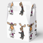 Grappige Moose bruid en bruidegom Bedankdoosjes (Geopend)