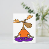 Grappige Moose Yoga Kunst Briefkaart (Staand voorkant)