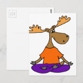 Grappige Moose Yoga Kunst Briefkaart (Voorkant / Achterkant)