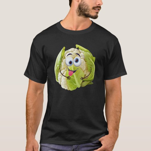 Grappige Mop Bloemkool Ontwerpen Groente Liefhebbe T-shirt (Voorkant)