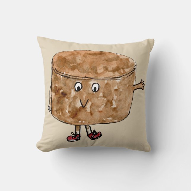 Grappige Moppertje Chocoladetaart Golf Quarige Car Kussen (Voorkant)