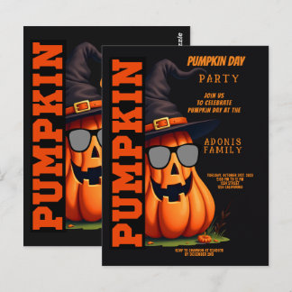 Grappige Moppertje Pompoendag Herfstseizoen Herfst Briefkaart
