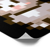 Grappige Moppige Gepixelde Pasen Videospel Paashaa Poster (Hoek)