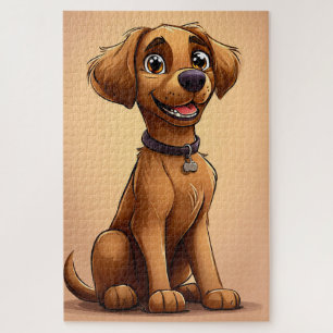 Grappige Moppige Hond Cartoon Huisdier Liefhebber Legpuzzel