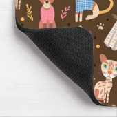 Grappige Moppige Katten Muismat (Hoek)