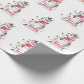 Grappige Moppige Kersthonden Prettig Kerstfeest Cadeaupapier (Hoek)