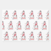 Grappige Moppige Kersthonden Prettig Kerstfeest Inpakpapier Vel (Voorkant)