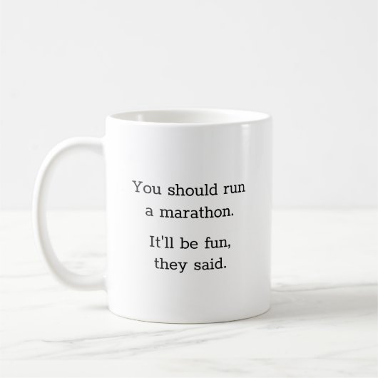 Grappige Moppige Marathonloper Koffiemok (Links)