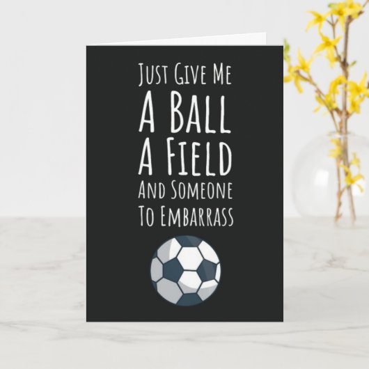 Grappige Moppige Voetbal Verjaardagskaarten Humor  Kaart (Gele Bloem)