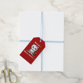 Grappige Mopshond Katten Kerstmis Humor Cadeaulabel (Met Touw)
