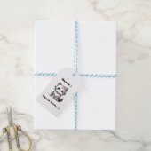 Grappige Mopshond Katten Kerstmis Humor  Cadeaulabel (Met Touw)