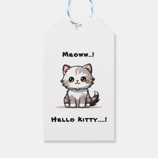 Grappige Mopshond Katten Kerstmis Humor  Cadeaulabel (Achterkant)