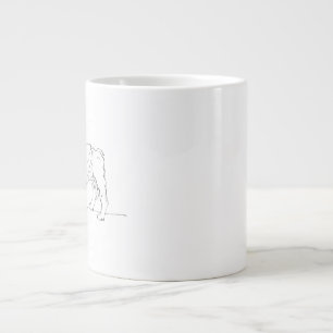 Grappige Mopshond Mok, Hond Humor Grote Koffiekop