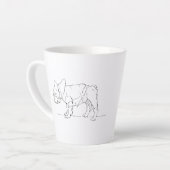 Grappige Mopshond Mok, Hond Humor Latte Mok (Linkerhoek)