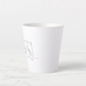 Grappige Mopshond Mok, Hond Humor Latte Mok (Voorkant)