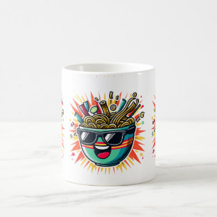 Grappige Mopshond Noodle Cartoon Ramen Kom Koffiemok