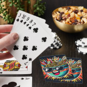 Grappige Mopshond Noodle Cartoon Ramen Kom Pokerkaarten (Insitu)