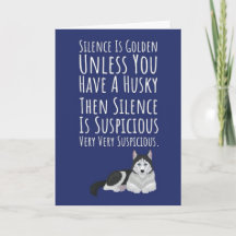 Grappige Mopshond Siberische Husky Kaart Huisdier