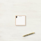 Grappige Mopshond Zwarte Kat Klauw School Post-it® Notes (Op bureau)