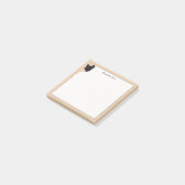 Grappige Mopshond Zwarte Kat Klauw School Post-it® Notes (Schuin)