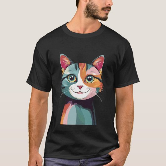 Grappige Mopshoofd Tekening Kunst Grafisch T-shirt (Voorkant)