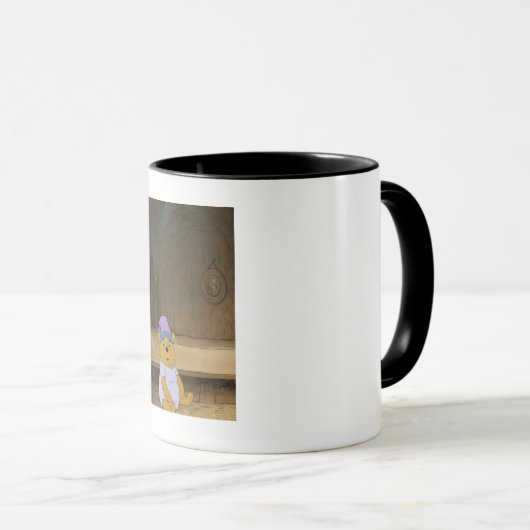 Grappige morgen Winnie de poep mok (Voorkant rechts)