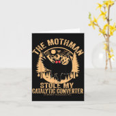 Grappige Mothman Stole Catalytic Converter Mothman Kaart (Gele Bloem)