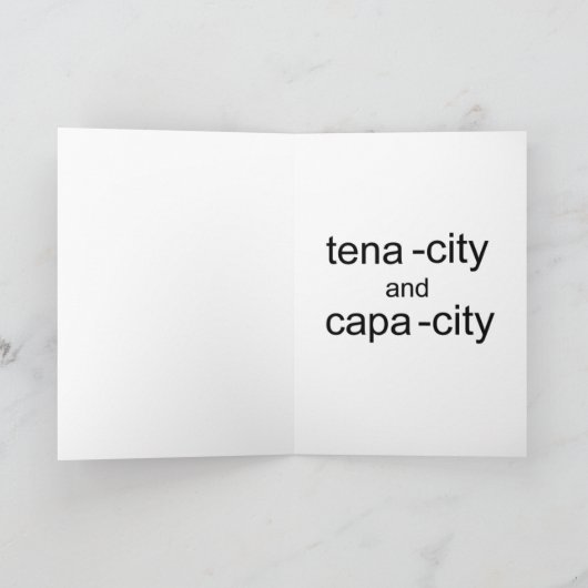 Grappige motivatie felicitaties kaart (Binnen)