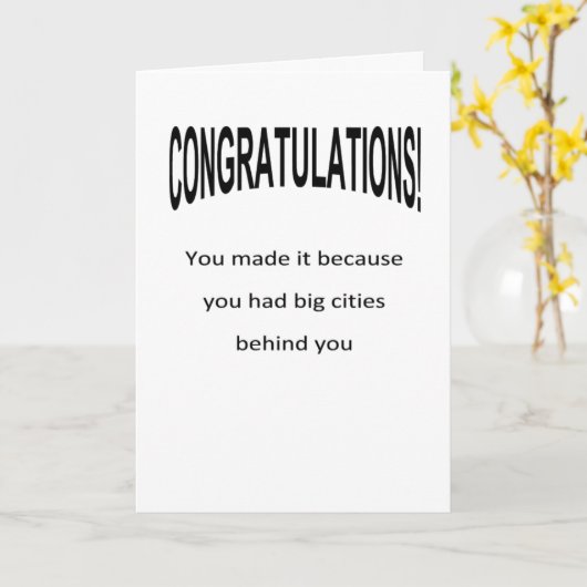 Grappige motivatie felicitaties kaart (Gele Bloem)