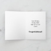 Grappige motivatie felicitaties kaart (Binnen)