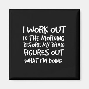 Grappige Motivatie Gym Quote Workout Bodybuilding Magneet