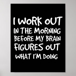 Grappige Motivatie Gym Quote Workout Bodybuilding Poster
