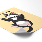 Grappige motivatie hang daar in cat poster (Hoek)