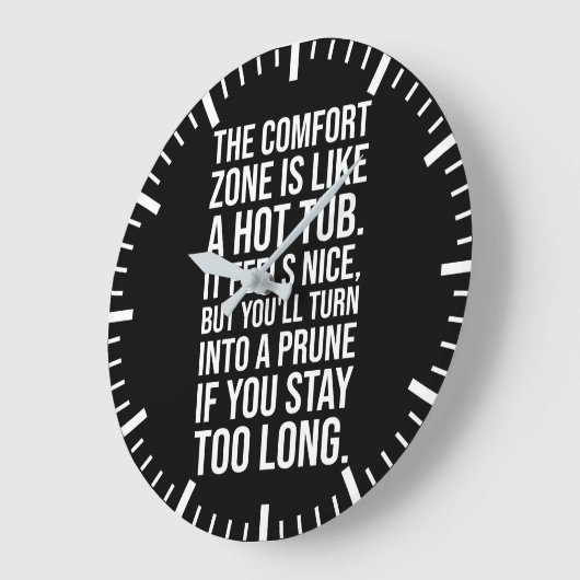 Grappige Motivatie offerte, Comfort Zone vs Hot Tu Grote Klok (Hoek)