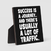 Grappige motivatie, succes is reizen met verkeer fotoplaat (Voorkant)