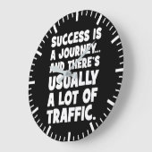 Grappige motivatie, succes is reizen met verkeer grote klok (Hoek)
