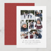 Grappige motiverende eenvoudige fotocollage feestdagenkaart (Voorkant / Achterkant)