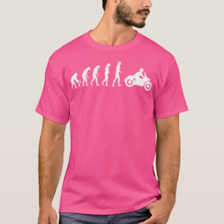 Grappige motor evolutie motorfiets t-shirt