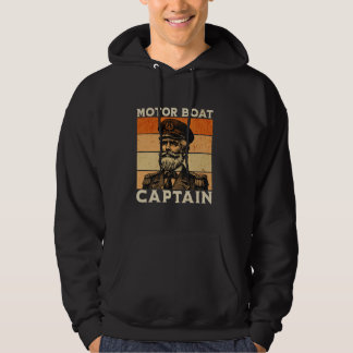Grappige motorboot Captain Hoodie