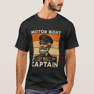 Grappige motorboot Captain  T-shirt