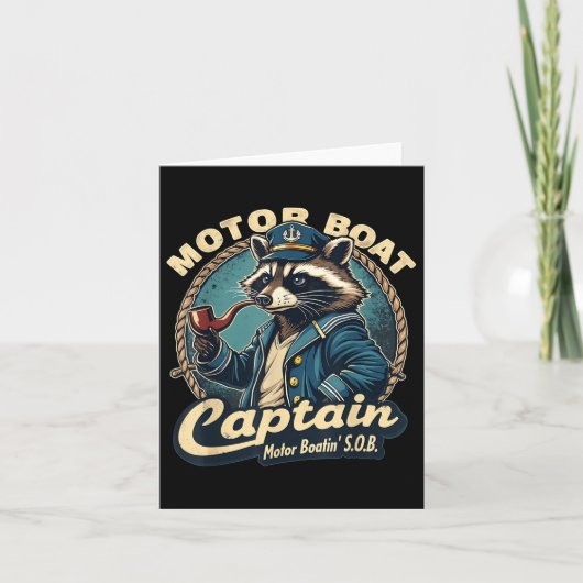 Grappige Motorboot Kapitein Zee Raton Meme Cos Kaart (Voorkant)