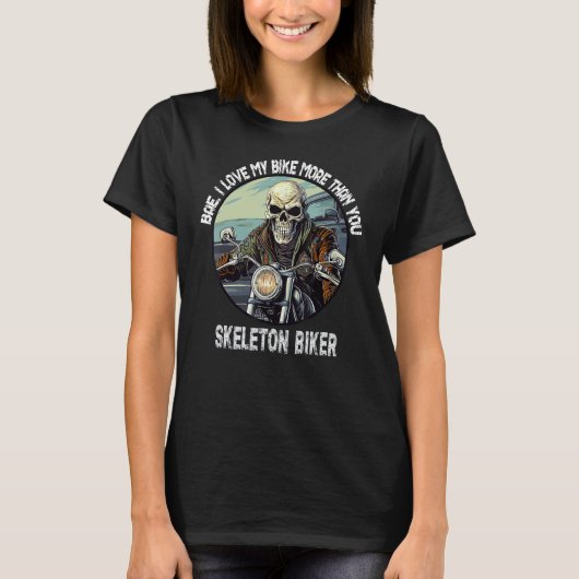 Grappige motorfiets biker man bikers voor dames bi t-shirt (Voorkant)