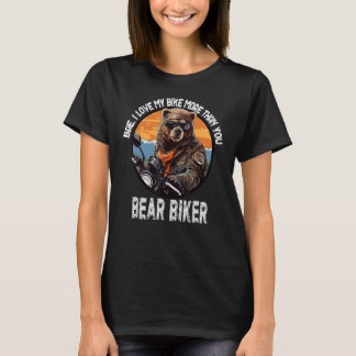 Grappige motorfiets biker man bikers voor dames bi t-shirt