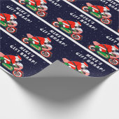 Grappige Motorfiets Biker Vakantie Gift Cadeaupapier (Hoek)